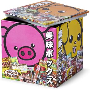 Puzzle Cube Tin Storage Box - 4x4-Inch Novelty Stash Container With Pop Top Lid - Decorative Organizer Holder Cube - Kitchen Bedroom Office Decor - Multi-Colorful Puzzle Replica Collectible Canister