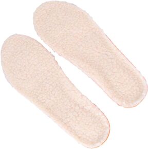 FOMIYES 1 Pair of Wool Insoles Soft Warm Shoe Inserts Shock-Absorbing Massaging Shoe Pads Winter Wool Insoles for Shoes Boots Slippers Size 40-42 Beige