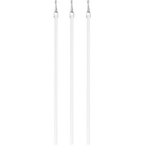 uxcell 3Pcs 17"White Curtain Pull Rod, Fiberglass Blind Wand Replacement Part with Hook, Window Blind Tilt Wand for Window Opener Accessory