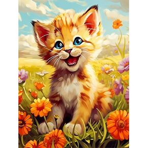 Zariocy 5D Diamond Painting Kits Swing Pig, DIY Paint with Diamond Art Animal Sunflower Round Full Drill Crystal Diamond Embroidery Paintings Arts Craft for Home Office Wall Decor 12x16 inch