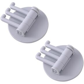 Sticky Command Hook 180°Flexible Rotation Adhesive Hooks Wall Hooks for Kitchen Bathroom Bedroom Hanging Cutlery Towels Coats (2, Blue)