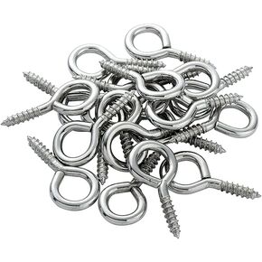 500 Pcs Screw Eyes,Eye Hooks Screw High Hardness Steel Hook Bolt 5mm x 10mm Eyelet Ceiling Hooks Heavy Duty Eye Screws for Making Jewelry, Arts & Crafts, DIY Hooks for Hanging