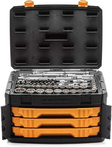 مجموعة أدوات ميكانيكا GEARWRENCH مكونة من 243 قطعة في صندوق تخزين مكون من 3 أدراج | 12 نقطة | 80972 in Saudi Arabia