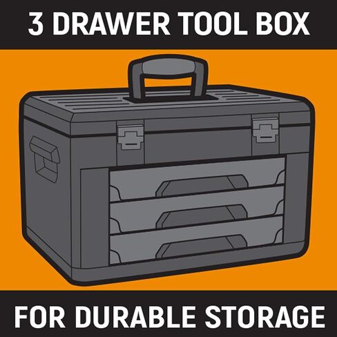 مجموعة أدوات ميكانيكا GEARWRENCH مكونة من 243 قطعة في صندوق تخزين مكون من 3 أدراج | 12 نقطة | 80972 in Saudi Arabia