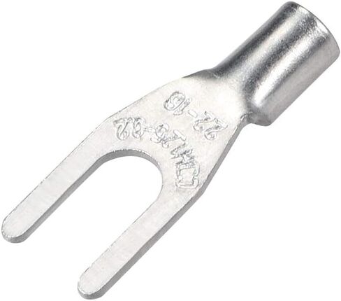 uxcell 10Pcs SNB1.25-3.2 Non-Insulated U-Type Brass Crimp Terminals AWG22-16 Wire Connector Silver Tone in Saudi Arabia