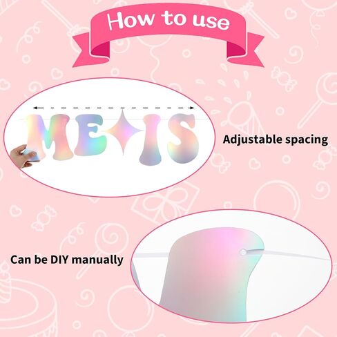 Its Me Hi I'm the Birthday Girl Its Me Banner, Glittery Bunting Banner Sign Birthday Decorations, Iridescent Garland Photo Backdrop for Wall Home Party Supplies Decor in Saudi Arabia