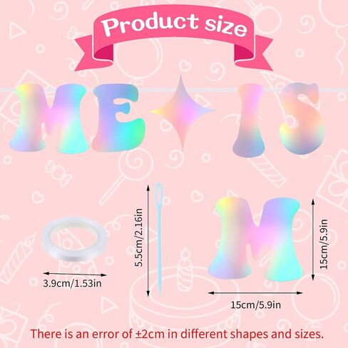 Its Me Hi I'm the Birthday Girl Its Me Banner, Glittery Bunting Banner Sign Birthday Decorations, Iridescent Garland Photo Backdrop for Wall Home Party Supplies Decor in Saudi Arabia