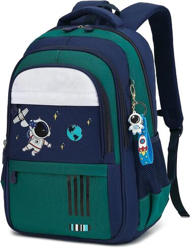 Kids Backpack Astronaut Elementary School Backpacks for Boys Girls, Children's School Bag Bookbag (Green) in Kuwait