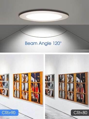 6 Pack 6 Inch LED Recessed Lighting with Night Light, Dimmable Can Lights with Baffle Trim, 9W=85W, Warm White 3000K, 700LM Retrofit Downlight, CRI 90, Damp Rated, IC Rated, ETL & FCC in Saudi Arabia
