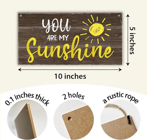 لوحة معلقة خشبية من You are My Sunshine Gift، هدايا تحفيزية ملهمة لديكور الحائط من You are My Sunshine للنساء والرجال، فن جداري لغرفة المعيشة وغرفة النوم والمطبخ هدية الترحيب بالمنزل - 27 in Kuwait