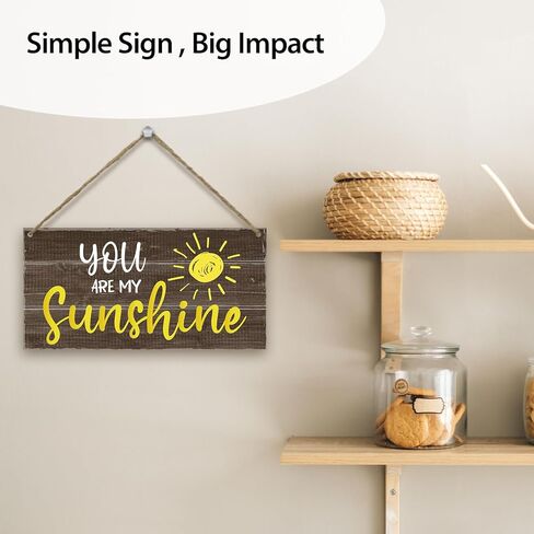 لوحة معلقة خشبية من You are My Sunshine Gift، هدايا تحفيزية ملهمة لديكور الحائط من You are My Sunshine للنساء والرجال، فن جداري لغرفة المعيشة وغرفة النوم والمطبخ هدية الترحيب بالمنزل - 27 in Kuwait