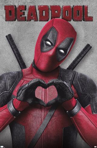 Trends International Marvel Deadpool Legacy - ملصق حائط على شكل قلب، 22.37 بوصة × 34.00 بوصة، إصدار ممتاز غير مؤطر in Saudi Arabia