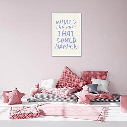 HQPCNGZ Retro What'S The Best That Could Happen Posters Psychology Quotes Self-Affirmation Mental Health Art Positive Motivational Uplifting Prints For Home Bedroom Dorm Wall Decor 12x16in Unframed in Kuwait