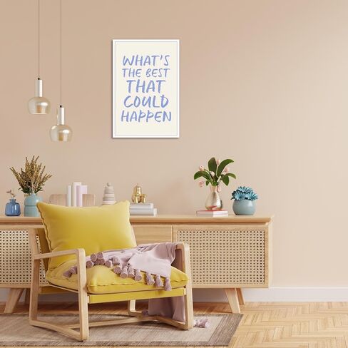 HQPCNGZ Retro What'S The Best That Could Happen Posters Psychology Quotes Self-Affirmation Mental Health Art Positive Motivational Uplifting Prints For Home Bedroom Dorm Wall Decor 12x16in Unframed in Kuwait