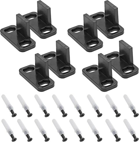 Litoexpe Black Sliding Barn Door Floor Guides Plastic Bypass Door Guide Hardware, 8-Pack in Saudi Arabia