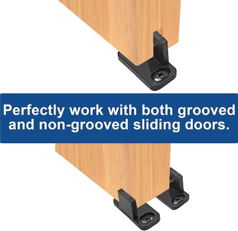 Litoexpe Black Sliding Barn Door Floor Guides Plastic Bypass Door Guide Hardware, 8-Pack in Saudi Arabia