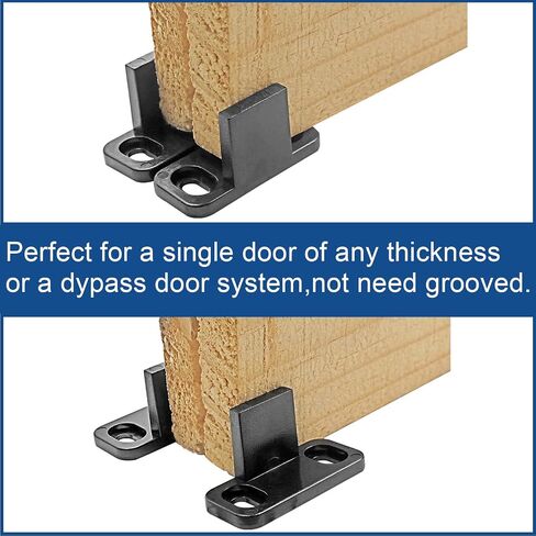 Litoexpe Black Sliding Barn Door Floor Guides Plastic Bypass Door Guide Hardware, 8-Pack in Saudi Arabia