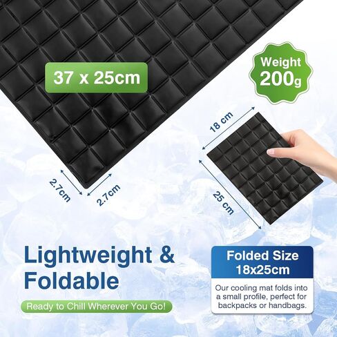 PCM Cooling Mat 37 X 25 CM Summer Cooling Pad for Home Office, Portable Cooling PCM Seat Cushion, Ice Cooling Pad for Pet, Body, Baby, Wrist & Arm Cooling in Saudi Arabia