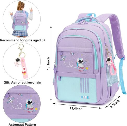 Kids Backpack Astronaut Elementary School Backpacks for Boys Girls, Children's School Bag Bookbag (Green) in Kuwait