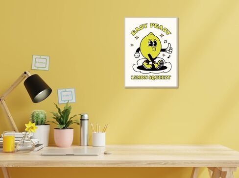 MINI ZOZI Retro جدار الفن ديكور الغرفة ملصق جمالي لطيف 12 بوصة × 16 بوصة باستيل عتيق أكثر إسبرسو أقل اكتئابًا عصريًا لغرفة النوم والحمام والنوم حجم كبير مطبوعات كيدكور بيج للمراهقات والفتيات غير مؤطرة in Kuwait