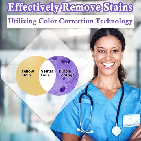 معجون أسنان أرجواني لتبييض الأسنان، معجون أسنان أرجواني لتبييض الأسنان، رغوة معجون أسنان أرجوانية، مصحح لون الأسنان، إزالة بقع الأسنان، نفس منعش ومعزز تبييض الأسنان، 2 أونصة سائلة. in Kuwait