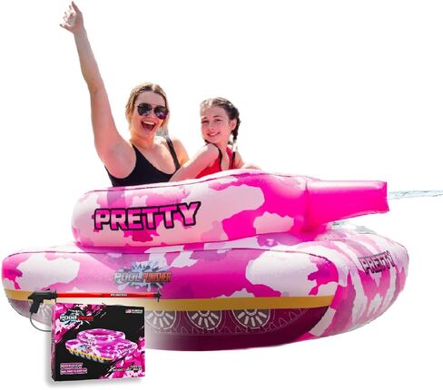 Float Factory’s Premium Inflatable Pool Float - Inflatable Tank Floatie w/Water Cannon That Blast Water up to 50 ft! - Durable Inflatable Pool Floats for Adults & Kids Ages 5+ in Saudi Arabia