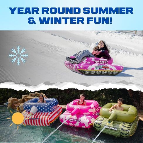 Float Factory’s Premium Inflatable Pool Float - Inflatable Tank Floatie w/Water Cannon That Blast Water up to 50 ft! - Durable Inflatable Pool Floats for Adults & Kids Ages 5+ in Saudi Arabia