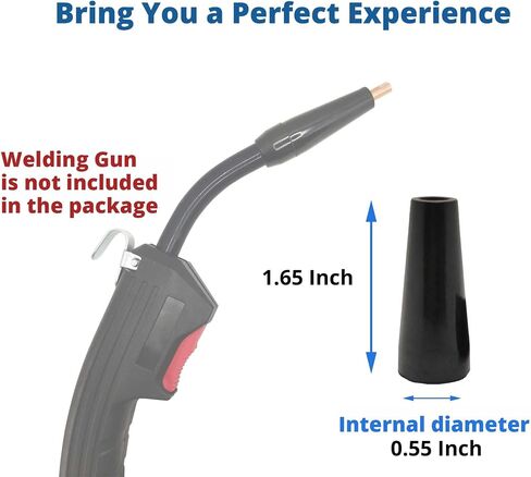 4PCS Flux Core Gasless Nozzle KP1939-1, Compatible with Lincoln | Forney | Chicago Electric | Clarke Welder and More, MIG Welder Accessories, Tweco Mini/#1. in Saudi Arabia