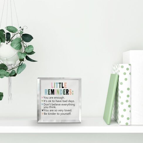 Inspirational Office Gift for Coworkers, Funny Coworker Gifts for Women Men Friends, Motivational Office Cubicle Desk Decor Acrylic,Little Reminders Sign, Positive Affirmations Office Decor in Saudi Arabia