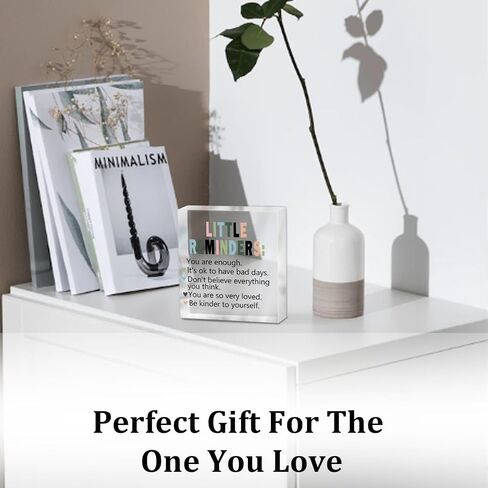 Inspirational Office Gift for Coworkers, Funny Coworker Gifts for Women Men Friends, Motivational Office Cubicle Desk Decor Acrylic,Little Reminders Sign, Positive Affirmations Office Decor in Saudi Arabia