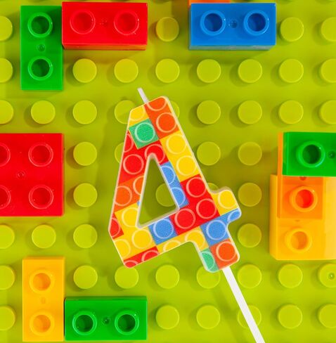 PHD CAKE Number 7 Building Block Birthday Cake Candle, Numeral Birthday Candles,Building Block Candles, Cake Topper Novelty Candle for Building Block Party in Saudi Arabia