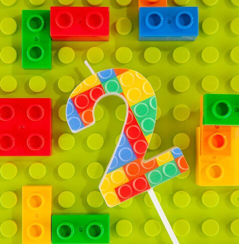 PHD CAKE Number 7 Building Block Birthday Cake Candle, Numeral Birthday Candles,Building Block Candles, Cake Topper Novelty Candle for Building Block Party in Saudi Arabia