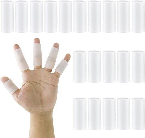 20 قطعة من جل مهود الأصابع المصنوعة من السيليكون، وسائد وحماية من الجل لآلام الأصابع، غطاء غطاء الإصبع يدعم التهاب المفاصل، والأصابع المتشققة، والذرة، والبثور، والنسيج in Kuwait