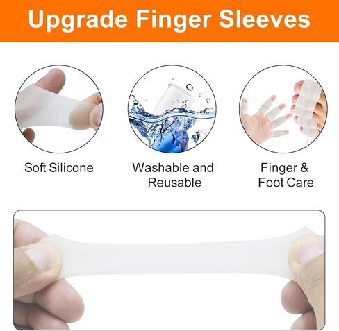 20 قطعة من جل مهود الأصابع المصنوعة من السيليكون، وسائد وحماية من الجل لآلام الأصابع، غطاء غطاء الإصبع يدعم التهاب المفاصل، والأصابع المتشققة، والذرة، والبثور، والنسيج in Kuwait