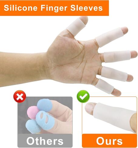 20 قطعة من جل مهود الأصابع المصنوعة من السيليكون، وسائد وحماية من الجل لآلام الأصابع، غطاء غطاء الإصبع يدعم التهاب المفاصل، والأصابع المتشققة، والذرة، والبثور، والنسيج in Kuwait