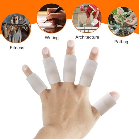 20 قطعة من جل مهود الأصابع المصنوعة من السيليكون، وسائد وحماية من الجل لآلام الأصابع، غطاء غطاء الإصبع يدعم التهاب المفاصل، والأصابع المتشققة، والذرة، والبثور، والنسيج in Kuwait