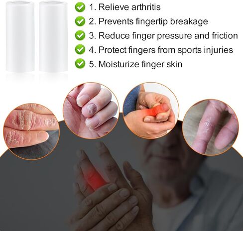 20 قطعة من جل مهود الأصابع المصنوعة من السيليكون، وسائد وحماية من الجل لآلام الأصابع، غطاء غطاء الإصبع يدعم التهاب المفاصل، والأصابع المتشققة، والذرة، والبثور، والنسيج in Kuwait