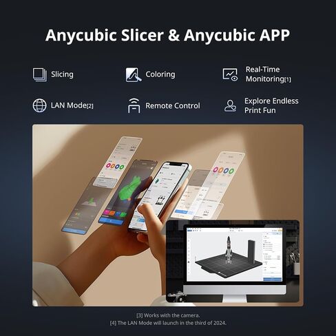 Anycubic Kobra 3 3D Printer, MultiColor 4 Colors with Anycubic ACE Pro Max 600mm/s High Speed Printing, Upgraded Details Easy and Smooth, 4.3" Adjustable Touchscreen 250*250*260mm Large Printing Size in Saudi Arabia