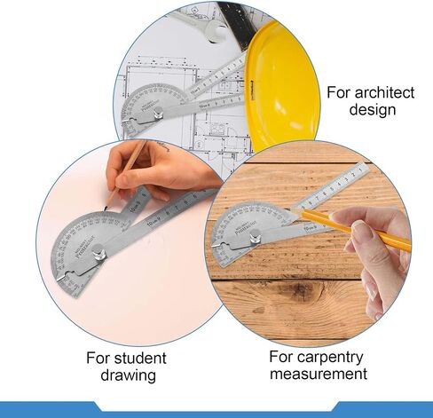 Angle Finder Two Arm Adjustable 180 Degrees Angle Finder Ruler Stainless Steel Woodworking Ruler Craftsman Angle Measure Tool for Drawing and Measurement Architectural Design (10 cm/3.94 inch) in Saudi Arabia