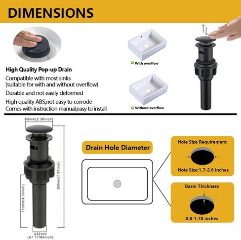 Waterfall Bathroom Faucet, Single Handle Waterfall Spout Faucet, 1 Hole Deck Mount Lavatory Vanity RV Sink Mixer Basin Tap with Cover Plate and Pop Up Drain Assembly, Matte Black in Saudi Arabia