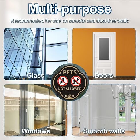 عبوتان من "الحيوانات الأليفة غير مسموح بها" - 7.8 × 7.8 بوصة لتزيين الحائط، لافتات أكريليك مضحكة مقاومة للماء ومحمية من الأشعة فوق البنفسجية، للاستخدام الداخلي والخارجي. in Kuwait