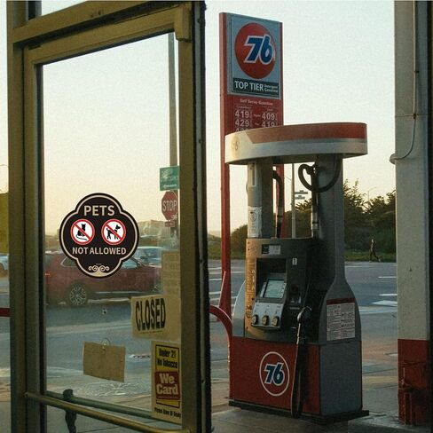 عبوتان من "الحيوانات الأليفة غير مسموح بها" - 7.8 × 7.8 بوصة لتزيين الحائط، لافتات أكريليك مضحكة مقاومة للماء ومحمية من الأشعة فوق البنفسجية، للاستخدام الداخلي والخارجي. in Kuwait