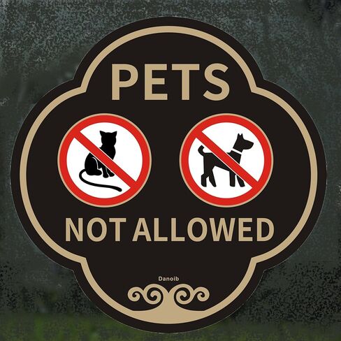 عبوتان من "الحيوانات الأليفة غير مسموح بها" - 7.8 × 7.8 بوصة لتزيين الحائط، لافتات أكريليك مضحكة مقاومة للماء ومحمية من الأشعة فوق البنفسجية، للاستخدام الداخلي والخارجي. in Kuwait