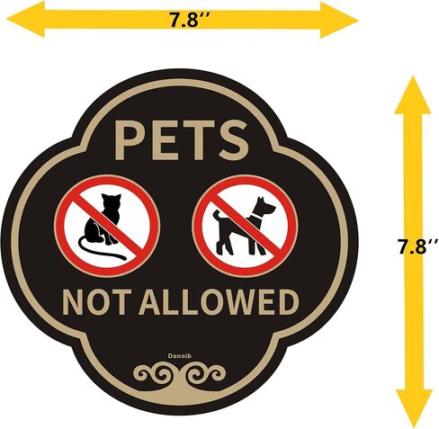 عبوتان من "الحيوانات الأليفة غير مسموح بها" - 7.8 × 7.8 بوصة لتزيين الحائط، لافتات أكريليك مضحكة مقاومة للماء ومحمية من الأشعة فوق البنفسجية، للاستخدام الداخلي والخارجي. in Kuwait