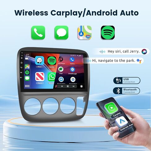 for Honda CRV 1997-2001 Android Radio Support Wireless Carplay&Android Auto 2+32G with 9" Touchscreen GPS Navigation Bluetooth USB WiFi FM/RDS Radio Receiver Backup Camera External Mic (Manual A/C) in Saudi Arabia