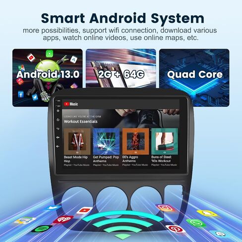 for Honda CRV 1997-2001 Android Radio Support Wireless Carplay&Android Auto 2+32G with 9" Touchscreen GPS Navigation Bluetooth USB WiFi FM/RDS Radio Receiver Backup Camera External Mic (Manual A/C) in Saudi Arabia