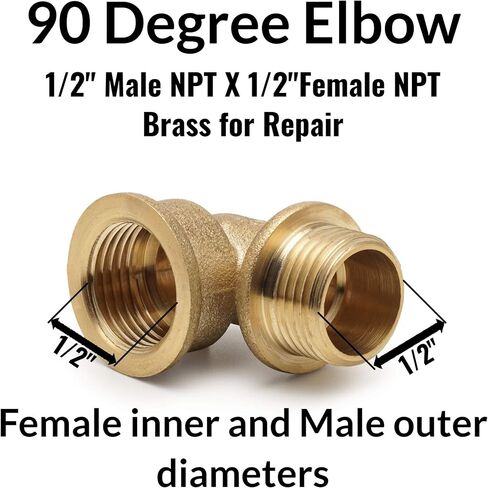 Elbow Brass 90 Degree Elbow Pipe Fittings 1/2" Male x 1/2" Female Threaded Brass Pipe Fitting Elbow 1/2" Male x 1/2" Female in Saudi Arabia