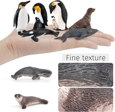 4PCS Penguin Lifecycle Antarctica Penguin Figurines Toy Playset Arctic Penguins Early Educational Toys Cake Decoration Christmas Birthday Party Supplies Decor in Kuwait