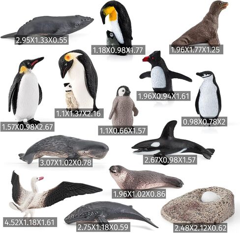 4PCS Penguin Lifecycle Antarctica Penguin Figurines Toy Playset Arctic Penguins Early Educational Toys Cake Decoration Christmas Birthday Party Supplies Decor in Kuwait