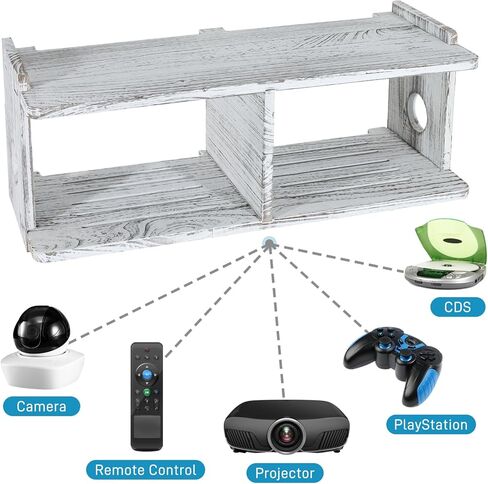 أرفف عائمة، حامل رف جهاز عرض، حامل بلاي ستيشن، جهاز عرض على الحائط، حامل تلفزيون، صندوق تخزين جهاز التوجيه، غطاء صندوق كابل مودم، رف تلفزيون مخفي لمشغلات Xbox DVD، وحدات تحكم الألعاب، ملحقات التلفزيون in Kuwait